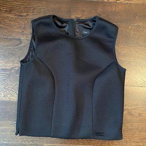 Pink Tartan Black Mesh Fabric Sleeveless Top - Sz. 6-New with Tag